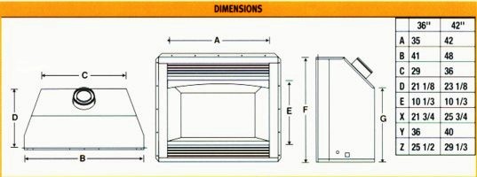 Vanguard direct vent fireplaces feature brass accent trim and heat circulating louvers with dancing yellow flames and ember materials.