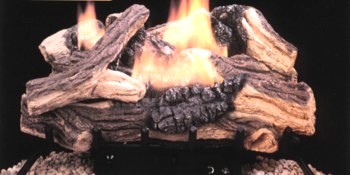 Golden Oak Logs have multicolor log detailing including the realistic look of knots, twigs, and split bark.